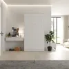 Schrankbett Classico 100x200 cm Vertikal Weiß Klappbett mit Produktbild-Vorschau 6