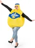 A person wearing an Orangina bottle costume. Voir les images du produit