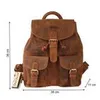Leder Rucksack Laptop-Tasche Retro Segeltuch Vintage Produktbild-Vorschau 5