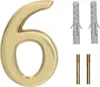 KOTARBAU® Numero civico 3D "6" in ottone Numero di porta da Anteprima dell’immagine prodotto 1