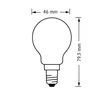 A technical drawing of an LED light bulb with dimensions. Anteprima dell’immagine prodotto