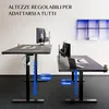 Two height-adjustable desks in an office setting, with one desk at a lower height and the other at a higher height. Anteprima dell’immagine prodotto