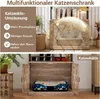Katzenstreuschrank mit Bücherregal, Grau, Multifunktional Produktbild-Vorschau 3