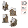 LED-houten kersthuisje, 10 cm, om op te hangen, inclusief Productafbeelding-voorbeeld 3