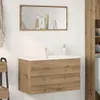 A bathroom vanity with a sink and mirror. Náhled obrázku produktu