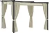 Gazebo con Tende 3x3 m Crema in Acciaio Anteprima dell’immagine prodotto 1
