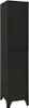 A tall, black storage cabinet with two doors. Podgląd zdjęcia produktu