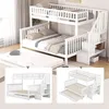 Merax Etagenbett 90x200/140x200/90x190cm Ausziehbett mit Produktbild-Vorschau 5