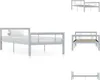 vidaXL Bettgestell Grau und Weiß Metall 100 × 200 cm -  Produktbild-Vorschau 1