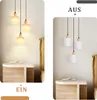 ZMH Pendelleuchte Holz Weiß Esstischlampe Vintage Produktbild-Vorschau 6