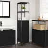 vidaXL Badschrank mit Regalen Schwarz Eichen-Optik Produktbild-Vorschau 2