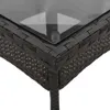 vidaXL Tavolo da giardino con piano in vetro nero 80x80x75 Anteprima dell’immagine prodotto 8