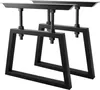 Two black metal table legs are shown against a white background. Produktbild-Vorschau