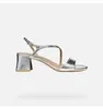 Geox Silberne Damensandalen New Eraklia 50 T01 39 Produktbild-Vorschau 2