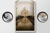Blechschild Reise 12x18cm Indien schwarz weiß Taj Mahal Produktbild-Vorschau 2