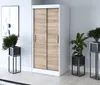 Schiebetürenschrank 90x200cm - Weiß Matt & Sonoma Eiche - Produktbild-Vorschau 2