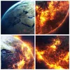 Bilder auf glas - Universum Erde Feuer Globus - 30x30cm - Produktbild-Vorschau 8