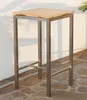 ALEOS. Edelstahl Teak Bartisch 60x60 cm Holztisch Stehtisch Produktbild-Vorschau 3