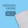 A close-up of a white quilted blanket with text overlay indicating dimensions. Podgląd zdjęcia produktu