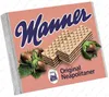 The image shows the packaging of Manner Neapolitaner wafers with hazelnuts. Náhled obrázku produktu