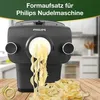 A Philips pasta maker attachment extruding tagliatelle noodles. Produktbild-Vorschau