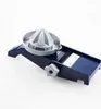 A kitchen utensil, specifically a mandoline slicer with an integrated citrus juicer attachment, is displayed against a plain white background. Podgląd zdjęcia produktu