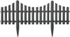 A dark gray garden border fence with pointed stakes. Náhled obrázku produktu