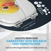 A close-up of a toilet seat with a duck design, showing installation hardware and text about easy assembly. Náhled obrázku produktu