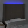 vidaXL LED Kopfteil Taupe 93x16x118/128 cm Stoff -  Kopf- & Produktbild-Vorschau 11