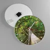 Wanduhr - Rund - Glasuhr - Fußgängerbrücke Wald Abenteuer - Produktbild-Vorschau 2