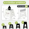 Klapphocker / Tritthocker, 29x22x30 cm, weiß-schwarz Produktbild-Vorschau 2