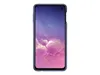 A blue Samsung Galaxy S10e phone with a dark blue protective standing cover. Produktbild-Vorschau