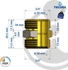 tecuro Doppelnippel mit beidseitig Eurokonus G 3/4 Zoll AG, Produktbild-Vorschau 4