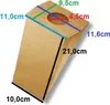A diagram showing the dimensions of a cardboard dust bag. Anteprima dell’immagine prodotto