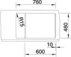 Blanco METRA 6 S lavello 780 x 500 mm antracite 513473 Anteprima dell’immagine prodotto 5
