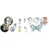 A collage of images showing a baby in a stroller, a man in a stroller, and various baby toys and accessories, including koala-themed items. Voir les images du produit