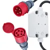 A product shot of electrical connectors and a power meter. Produktbild-Vorschau