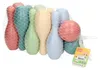Kegelspiel Pastell Kunststoff Kinderspiel 12-teiliges Set Produktbild-Vorschau 3
