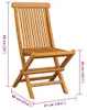 vidaXL Gartenstühle mit Roten Kissen 8 Stk. Massivholz Teak Produktbild-Vorschau 6