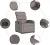 vidaXL Relaxsessel Taupe Stoff Produktbild-Vorschau 8