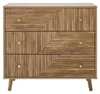 CALICOSY - Commode 3 tiroirs façades lamellées EDEN Voir les images du produit 1