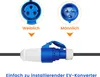 Zástrčka nabíječky EV do modré zásuvky cee 3 kolíky typ 2 Náhled obrázku produktu 4