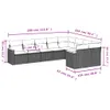 9-tlg. Garten-Sofagarnitur mit Kissen Beige Poly Rattan Produktbild-Vorschau 7