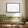 MuchoWow® MuchoWow® Gerahmtes Poster Weltkarte - Einfach - Produktbild-Vorschau 2