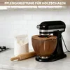 Hochwertige AHolz-Rührschüssel mit Edelstahl-Basis und Produktbild-Vorschau 6