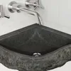 vidaXL Lavabo Grigio (30-37) x (30-37) x 12 cm Pietra di Anteprima dell’immagine prodotto 3