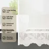 vidaXL Tenda in pizzo con tendaggi Floral Bianco 160 x 400 Anteprima dell’immagine prodotto 4