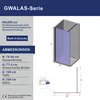 AQUALAVOS Walk in Dusche 90x200 cm Duschabtrennung 10 mm Produktbild-Vorschau 3