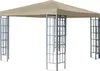 Rank Pavillon 3x3m Beige Metallpavillon Polyester PVC Produktbild-Vorschau 1
