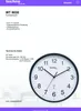 A product page for a Technoline WT 8030 radio-controlled wall clock, showing the clock and its specifications. Náhľad obrázku produktu